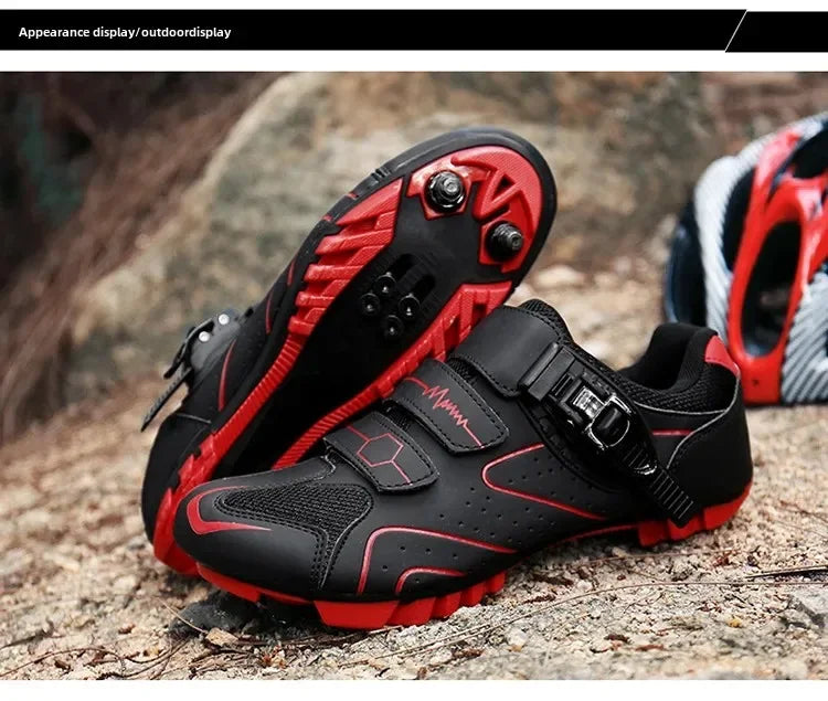 Unisex Hard Sole Cycling Shoes – 4-Season Road Bike Lock Pedal Shoes for MTB Outdoor Sports