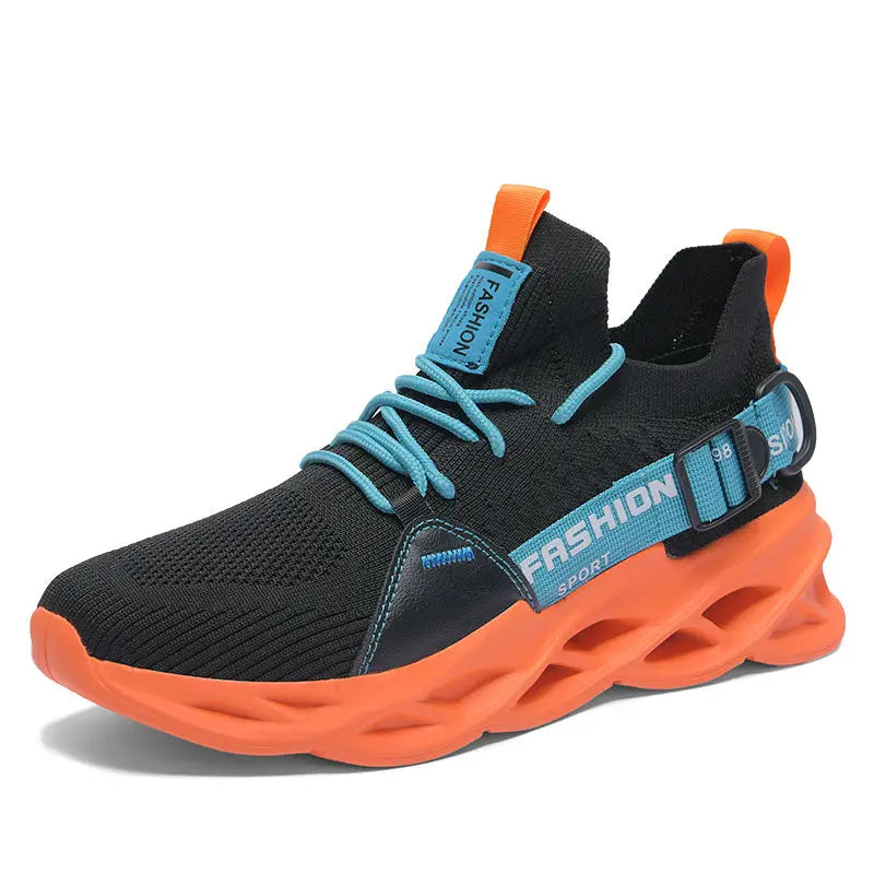 Zapatillas deportivas casual moradas de moda en oferta para mujer y hombre, calzado running con suela tipo blade, talla grande 48, ligeras y transpirables, zapatillas deportivas de malla para hombre