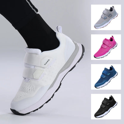 Santic Cycling Shoes Multi-purpose Running SPD Indoor Leisure Shoes Rubber Sole Hook and Loop Design 3D Mesh Fabric Sneakers Unisex