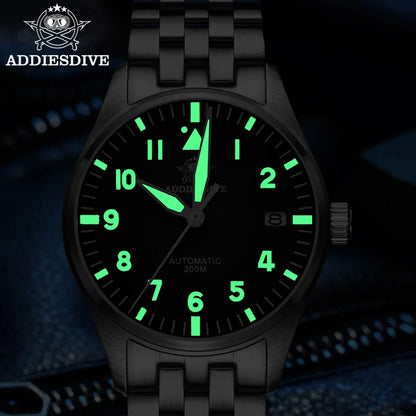 ADDIESDIVE Watch For Men MY-H2 Stainless Steel Classics Mechanical Watches NH35 200m Diving Luminous Analog Watch Reloj Hombre