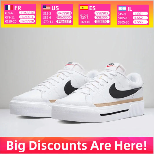 Nike Court Legacy Lit Casual Sneakers Classic Heritage Design Comfortable All-Day Wear Durable Traction Unisex DM7590-100