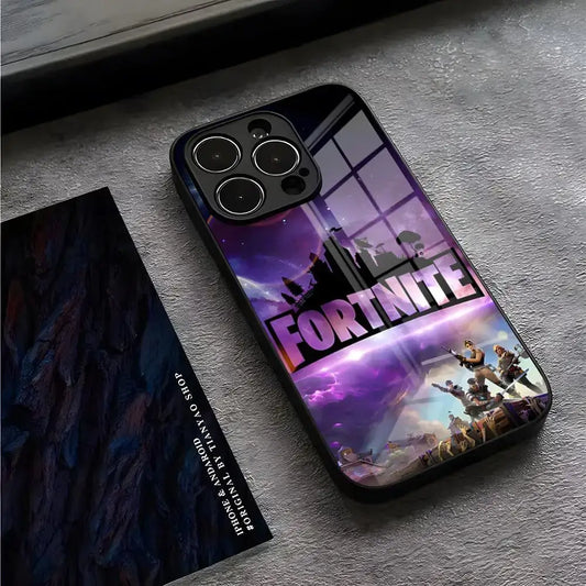 B-Battle-R-Royales-F-FortniteS Handyhülle für iPhone 17 Pro Max 15 Pro 14 12 11 13 Mini X XR XS 16 Plus SE Glas-Cover