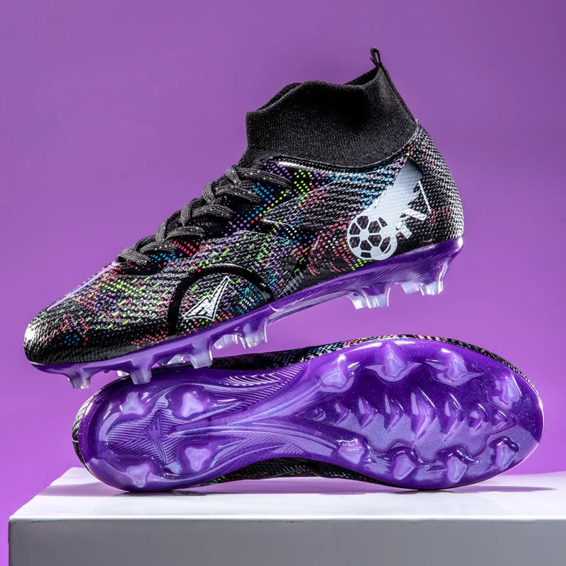 New Men's Football Boots Training Soccer Shoes Breathable Grass Cleats Match Long Spikes Indoor Sneakers Ultralight Drop Shipping