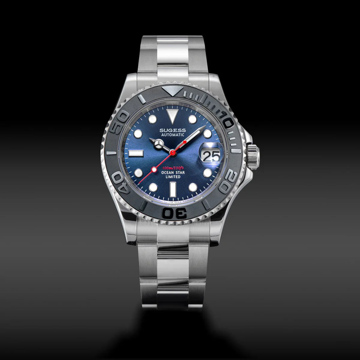 Sugess New Diving Men's Watch Automatic Mechanical WristWatches 10Bar NH35A Movement Sapphire Luminous Ceramic Bezel S450-2 2025