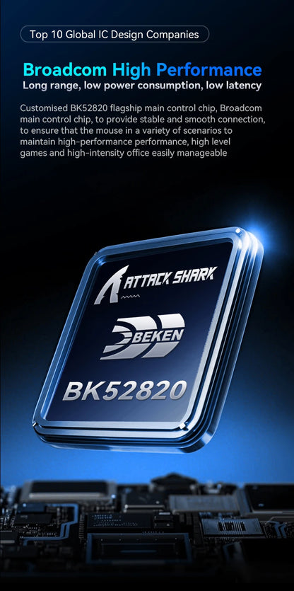 Ratón gaming ATTACK SHARK X11 y ratón inalámbrico X11 SE 22000 DPI, sensor PAW3311, BT/2.4G/con cable, ligero de 59g, 2000W clics