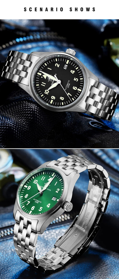 ADDIESDIVE Watch For Men MY-H2 Stainless Steel Classics Mechanical Watches NH35 200m Diving Luminous Analog Watch Reloj Hombre