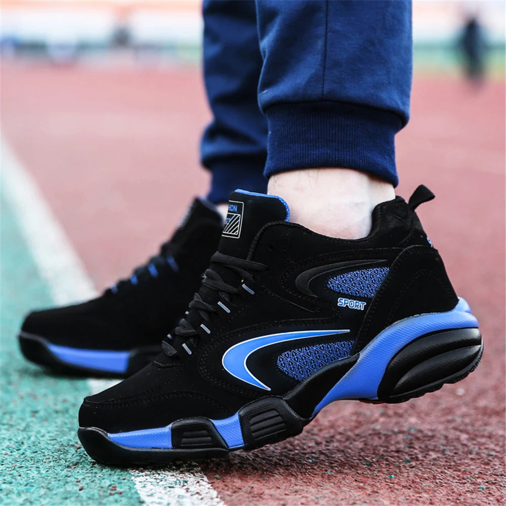 Trendige Colour-Block-Sneaker für Herren in Übergröße, bequeme, rutschfeste, geschnürte und robuste Freizeitschuhe für Outdoor-Aktivitäten von Herren