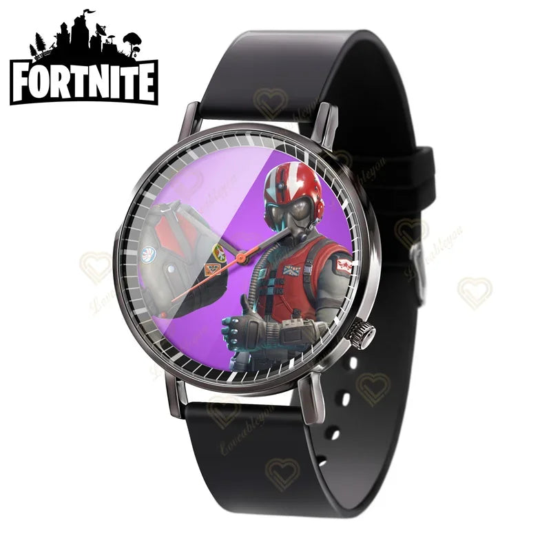 Wrist Watch F-Fortnite Cook Watch Trend Fashion Creative Quartz Student Watches Battle Game Figure Model Kids Birthday Gift