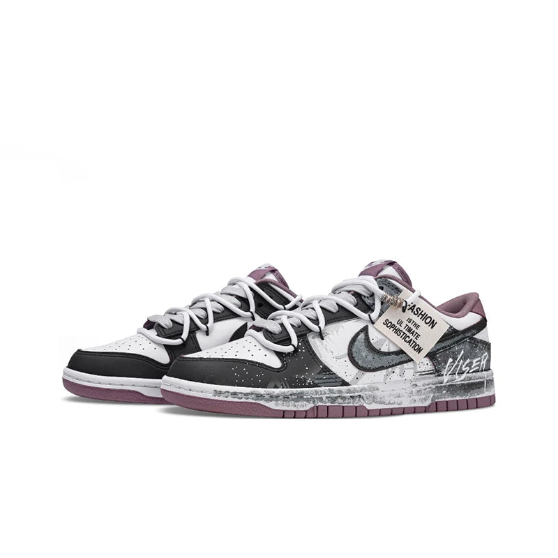 Custom Sneakers Nike Dunk Post-Apocalyptic Wasteland Graffiti Dark Trendy Low-Top Skate Shoes For Men