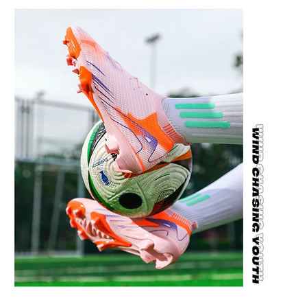 Professional Men's Outdoor FG Football Shoes, Durable Comfortable Training Shoes for Adults and Teenagers, Non-slip Soccer Shoes