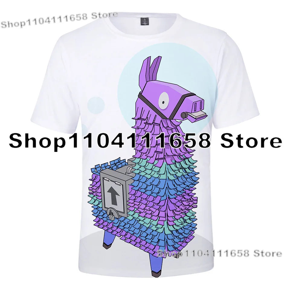 Banana Peely T-Shirt Damen-Tee Kinder F-Fortnite T-Shirt für Herren mit 3D-Druck, Battle-Royale-Game-Sommertop, Geburtstagsgeschenke