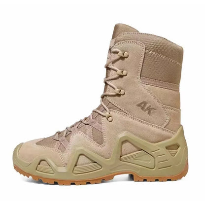 Lynjacye Mid-Cut Green Combat Boots Men Women Size 39-46 Outdoor CS Training Hiking Shoes Desert Ankle Climbing Bota Masculina