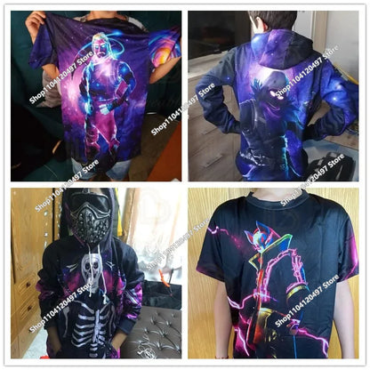 Fortnite Casual Pullover Hooded Sweatshirt Clothes Girls From 2 To 14 Years Children's Clothing Battle Royale Pullover Hoodies