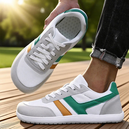 Men's tennis shoes with wide toe box, barefoot minimalist breathable comfortable outdoor walking shoes, sports casual blue shoes 2025
