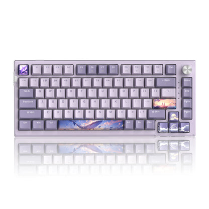 MageGee SKY81 75% mechanische Gaming-Tastatur, RGB-Gasket, Hot-Swap-fähige kabelgebundene Custom-Tastatur mit cremiger Schalldämpfung und Drehregler