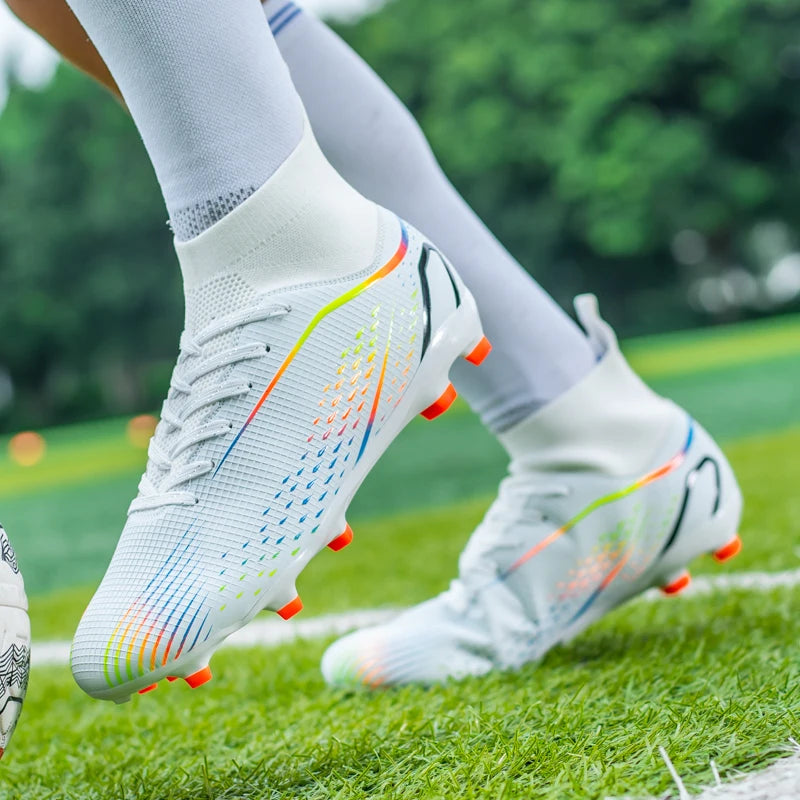 Men Football Boots Professional Outdoor Unisex Soccer Shoes Soccer Training Turf Futsal Match Grass Cleats Non-slip Breathable
