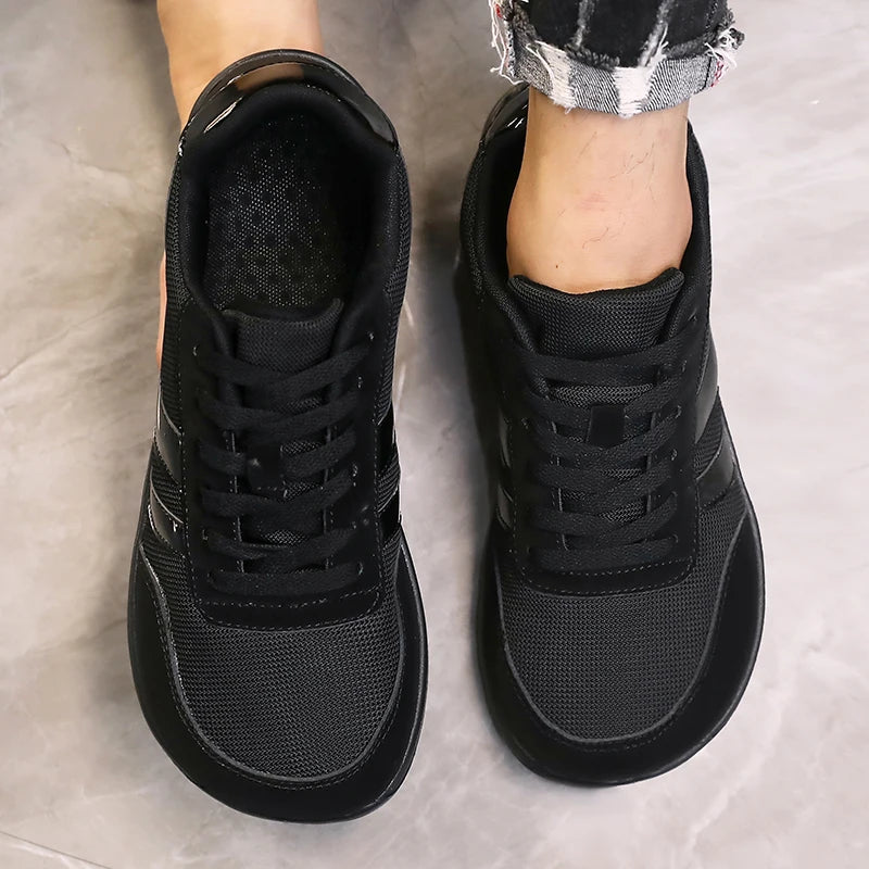 Men's tennis shoes with wide toe box, barefoot minimalist breathable comfortable outdoor walking shoes, sports casual blue shoes 2025
