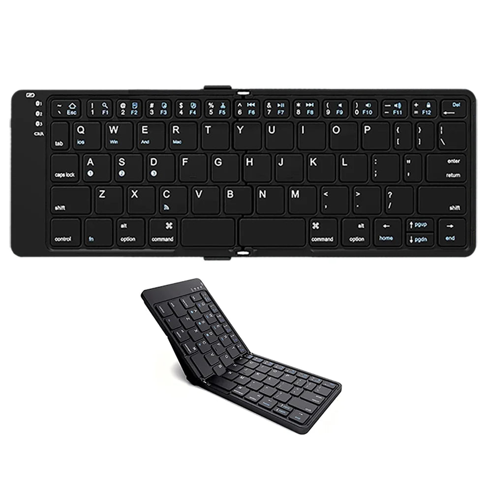 BOW Foldable Bluetooth Keyboard with Touchpad/Numberic Pad Portable Rechargeable Folding Wireless Keyboard for Tablet iPad