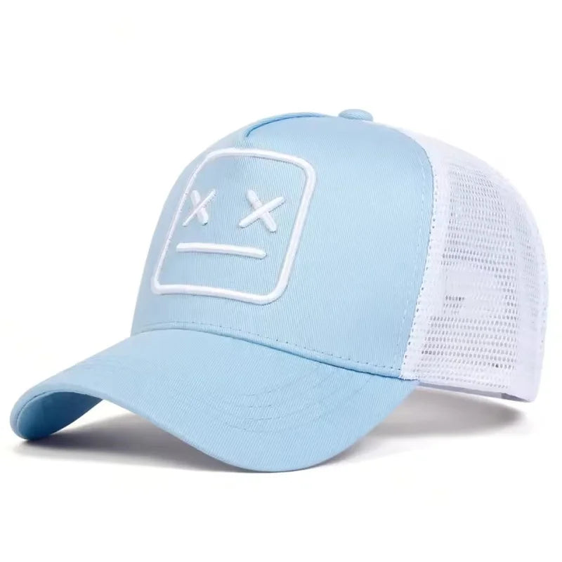 Unisex XX Embroidery Baseball Net Caps Adjustable Casual Hats Spring and Summer Outdoor Sunscreen Hat