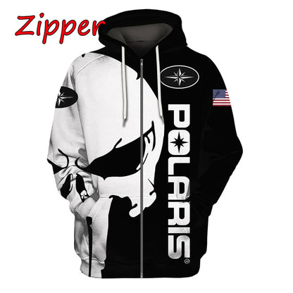2025-26 Polaris Racing Rzr Snowmobile Fashion Casual Zip Hoodie Top Hot Sale Men's and Women's Spring and Autumn Hooded Jacket