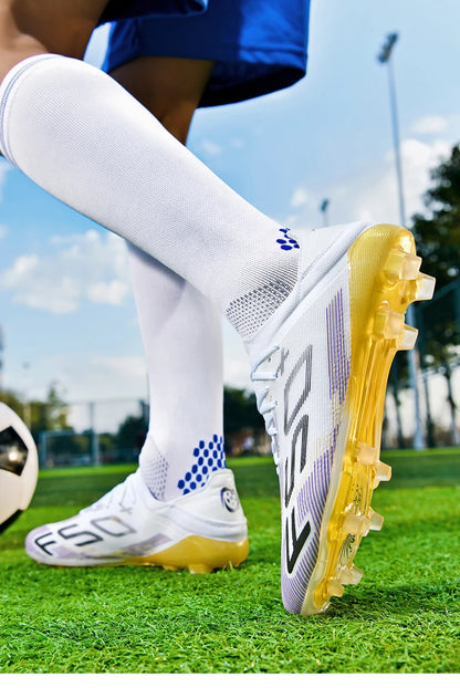 New Men's Soccer Shoes High-Quality Cleats Football Boots Sneakers Hot-Selling Indoor Futsal Non-Slip Match Grass High-Top Outdoor
