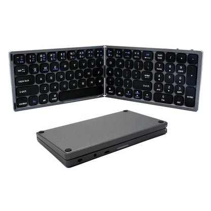 BOW Foldable Bluetooth Keyboard with Touchpad/Numberic Pad Portable Rechargeable Folding Wireless Keyboard for Tablet iPad