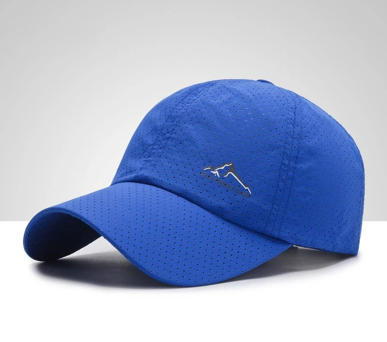 Unisex Perforated Running Cap - for Hiking&Outdoor Activities Quick Dry UV Protection Sports Hat  Lightweight Adjustable Sun Hat