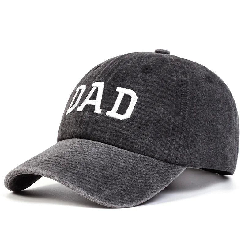 1pc  DAD MOM Letter Embroidery Wash Baseball Caps Spring and Autumn Outdoor Adjustable Casual Hats Sunscreen Hat