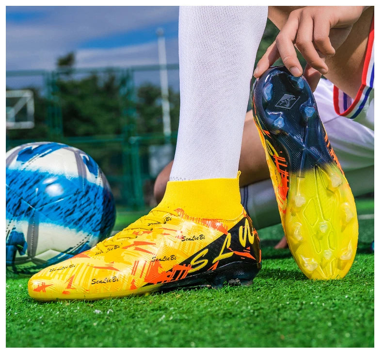Brand Fashion Football Sneakers for Men and Women Professional Field Boots Big Size 46 Long Spikes Soccer Cleats Men's Football Boots