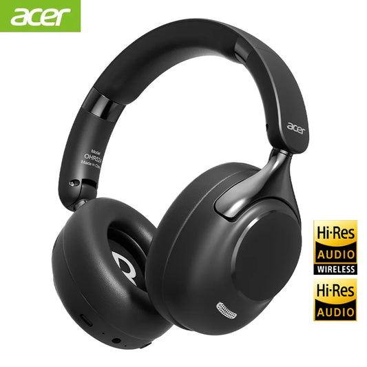 Acer OHR524 ANC Wireless Bluetooth Headphones 360° Surround Sound Gaming Headset with HD Mic, Noise Cancellation & 100H Battery