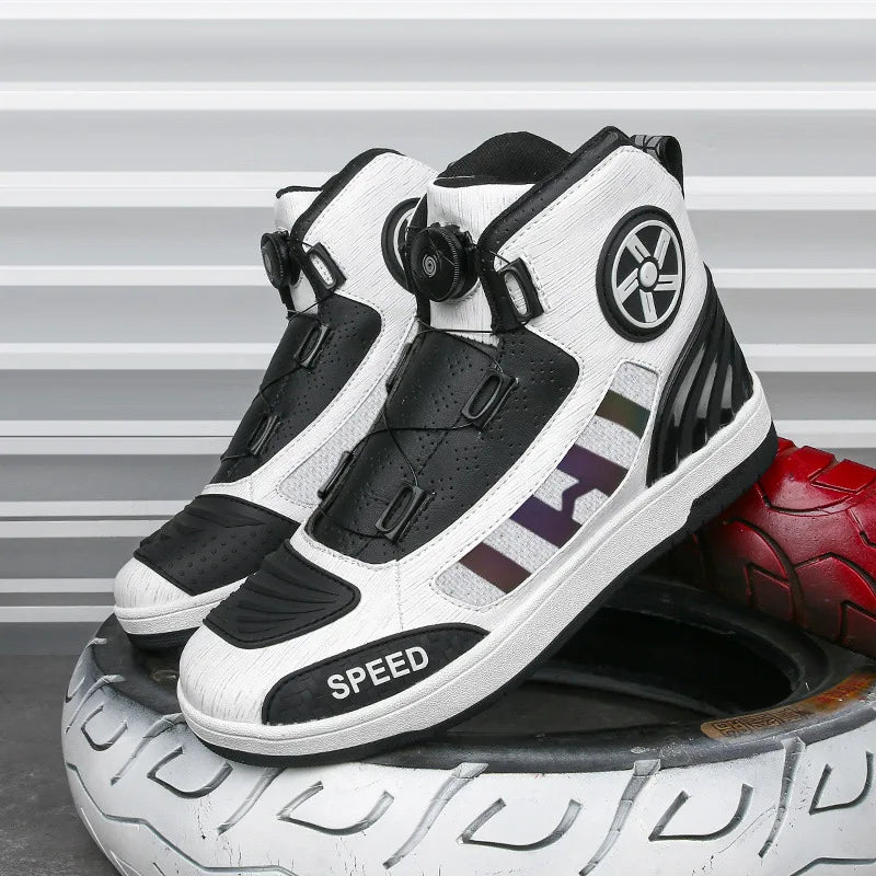 Motorcycle Professional Protective Riding Boots Four Season New Fashion Breathable Anti-Slip Men's Outdoor Off-Road Riding Shoes