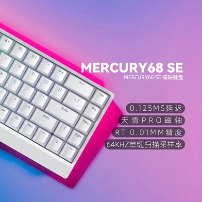 IROK Carotmas Mercury68 mechanische Tastatur mit Magnetschaltern, 8K, 68 Tasten, RT 0.004mm, geringe Latenz, individuell anpassbare kabelgebundene Gaming-Tastatur, PC-Geschenk