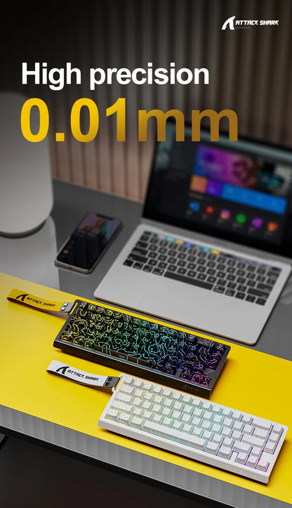 Magnetische Switch-Tastatur ATTACK SHARK X68HE kabelgebunden und FREEWOLF F68 kabelgebunden F68Pro kabellos für Pro-Gaming 8K Hz 0.01mm Rapid Trigger