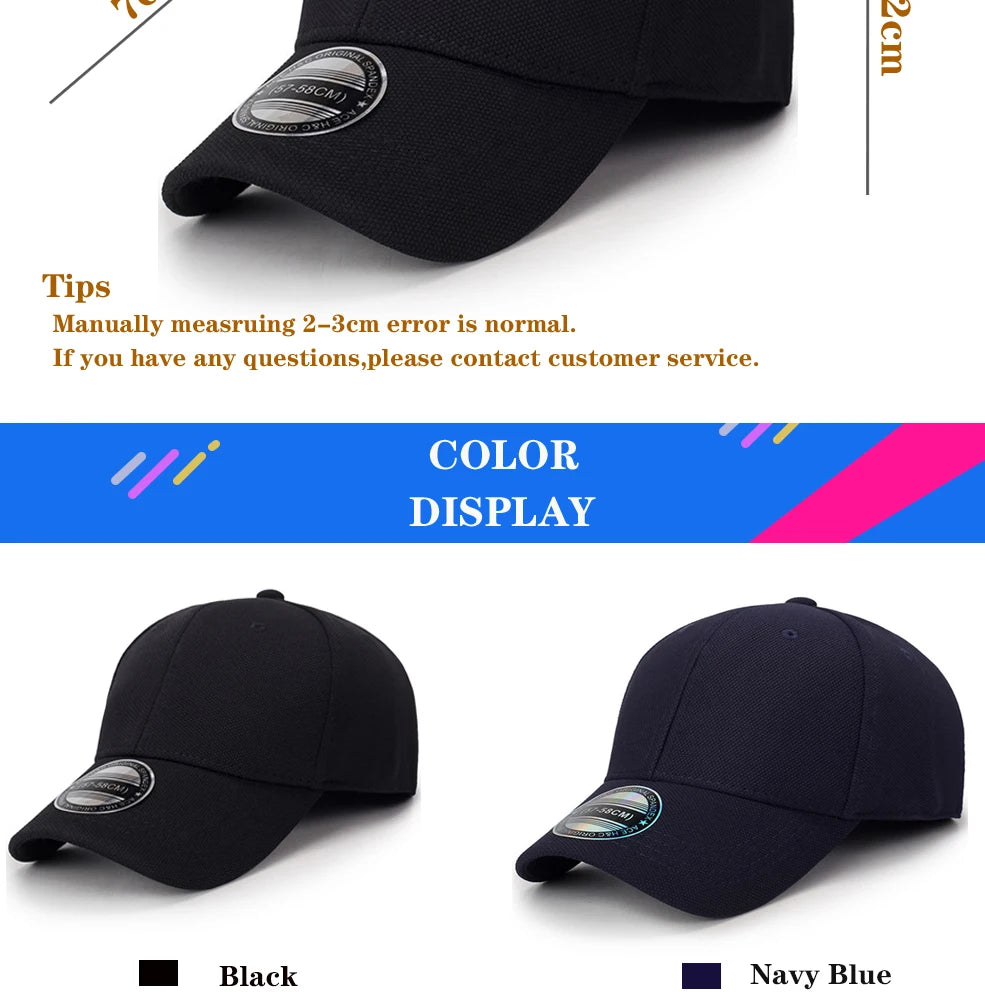2023 High Quality Baseball Cap Men Snapback Hats Caps Men  Fitted Closed Full Cap Women Gorras Bone Male Trucker Hat Casquette
