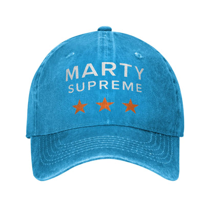 Marty Supreme Movie Print Cap for Men Women Cotton  Trucker Hat Daily Wear Baseball Cap Adjustable