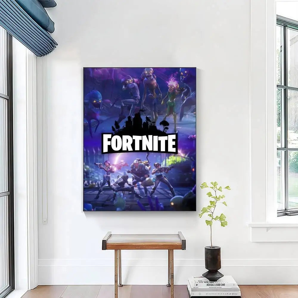Стилен F-FORTNITE стикер постер с висока резолюция за освежаване на стените у дома и в стаята, наличен в разнообразни стилове.