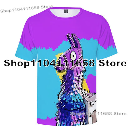 Banana Peely T-Shirt Damen-Tee Kinder F-Fortnite T-Shirt für Herren mit 3D-Druck, Battle-Royale-Game-Sommertop, Geburtstagsgeschenke