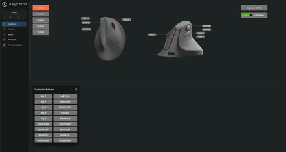Keychron M5 Wireless Ergonomic Mouse Optical 8K Polling Rate 2.4GHz & Bluetooth Type-C Mice 3950 Sensor