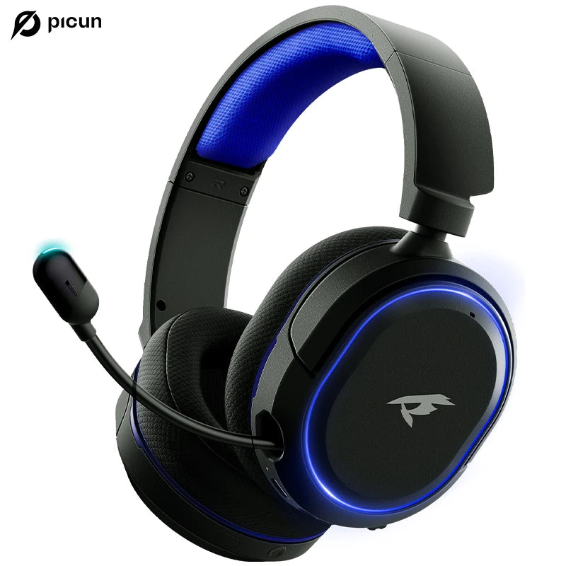 Auriculares gaming inalámbricos Picun G2 Bluetooth 5.3 – Sonido envolvente 7.1, micrófono ENC, batería de 100H y baja latencia para PC, PS5, PS4, Switch y móviles