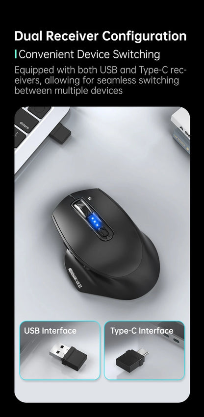 Mouse USB cablato con retroilluminazione RGB, silenzioso, ergonomico e DPI regolabile per desktop, laptop, PC, ufficio, gaming, casa e uso quotidiano al lavoro