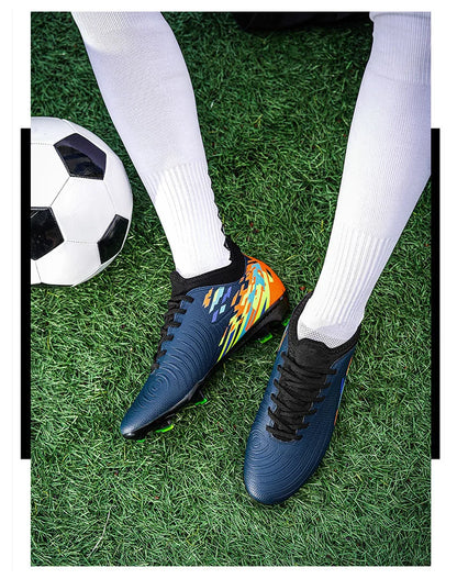 Casual Comfortable Men Sports Shoes Soccer Shoes Men Anti-slip Outdoor Grass Training Breathable Lace-up Football Boots