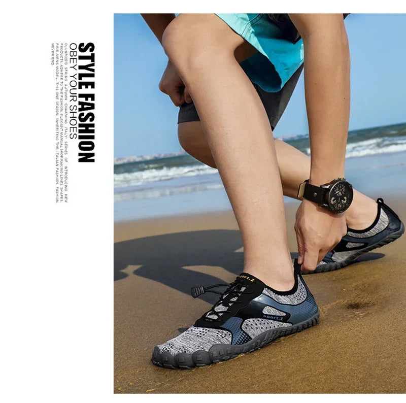 Men Lightweight Refreshing Aqua Boots Breathable Women Outdoor Water Shoes Anti-Slippery Wear-Resistant Sports Hiking Sneakers