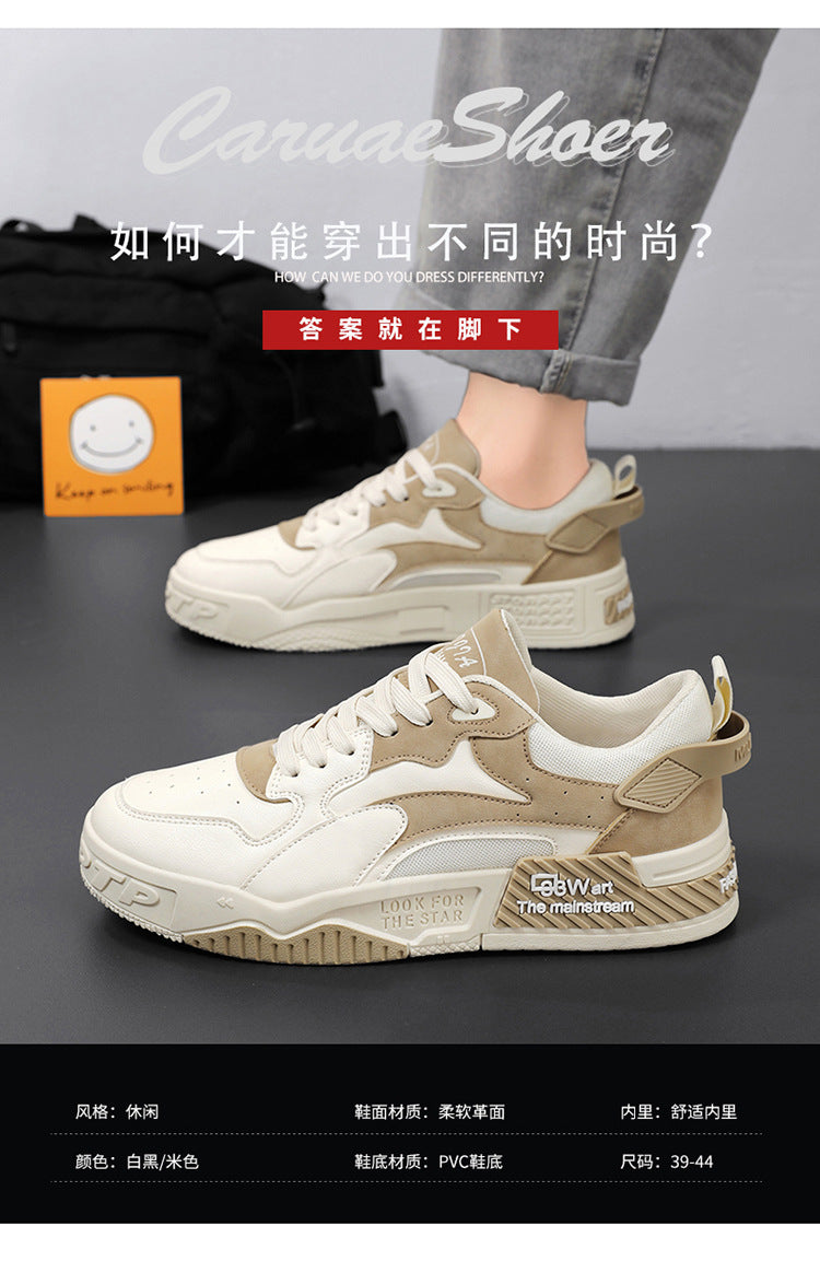 New Autumn Men’s Sneakers Comfortable Platform Shoes 2023 Trend Lace-up Vulcanized White Casual Sneakers Zapatillas