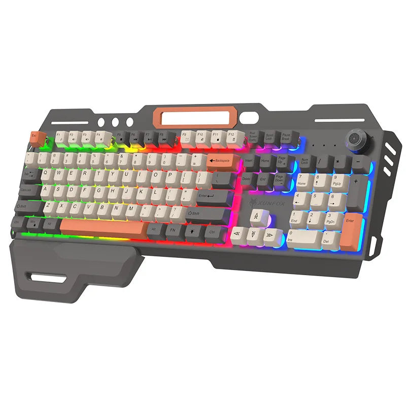 Russian Gaming Keyboard With Russian Layout Spanish Arabic Korean Keyboard Mouse Gamer 104 Keys 100% Layout Wired RGB Light K90