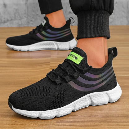 Men's Casual Sports Shoes Breathable Lightweight Sneakers Anti-Slip Flats Outdoor Running Walking Tennis Athletic Jogging Shoes