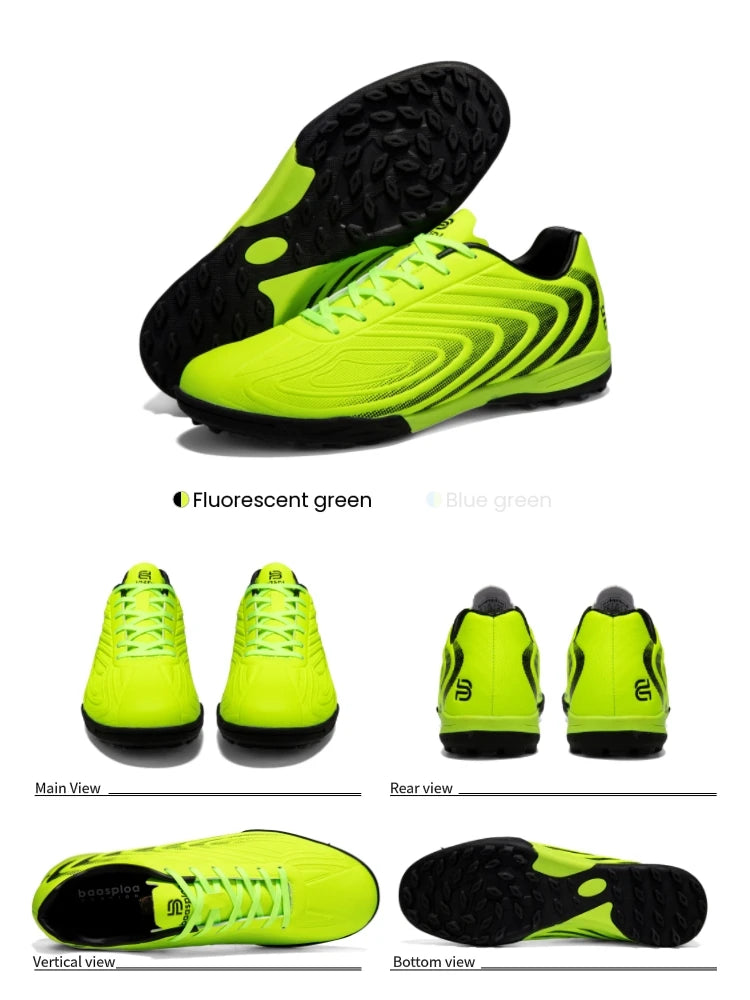 Baasploa Herren Profi-Fußballschuhe Outdoor rutschfeste Trainings-Sportschuhe für Männer leichte Leder-Fußballschuhe Chuteira Campo