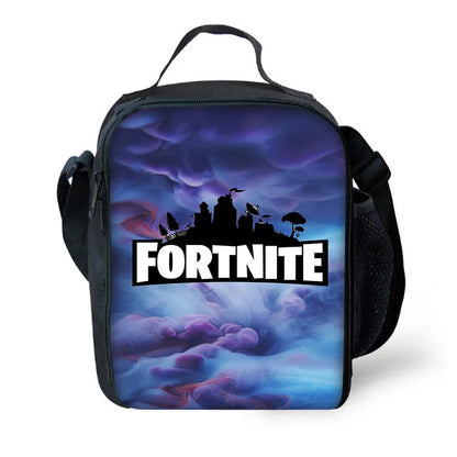 Isolierte große F-FortniteS-Kühltasche für Kinder mit viel Fassungsvermögen, für Jungen, Mädchen und Schüler, für Outdoor-Picknicks, wiederverwendbare Thermo-Lunchbox