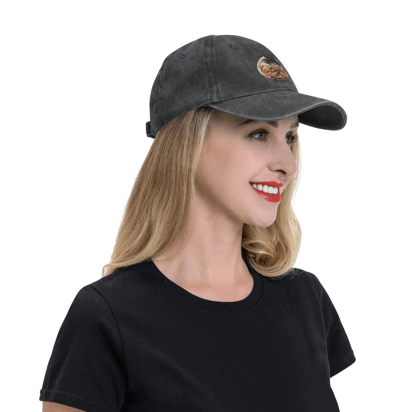 DBZ Little Kakarot Baseball Cap Casual Distressed Cotton Dragon Ball Sun Cap for Men Women Outdoor Adjustable Fit Hats Cap
