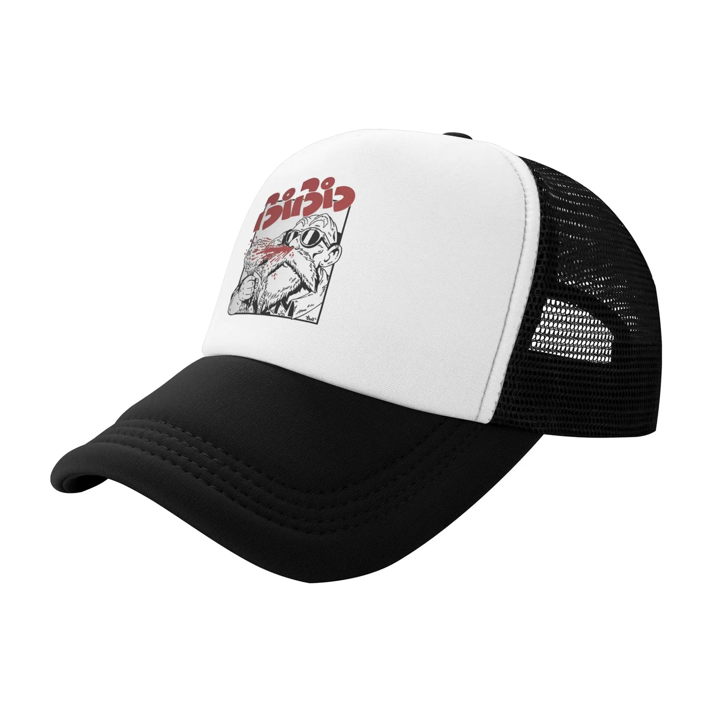 Dragon Ball  Kid Buu Trucker Cap Unisex  Hats Sun Caps Trucker Cap Adjustable Polyester Mesh Baseball Cap Summer