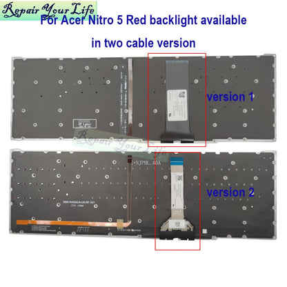 PT-BR Brasil US RU Tastatur mit Hintergrundbeleuchtung für Acer Nitro 5 AN515-54 AN515-43 AN517-52 AN517-51 AN517-54 AN715-51 Spanien LA IT TR GR FR